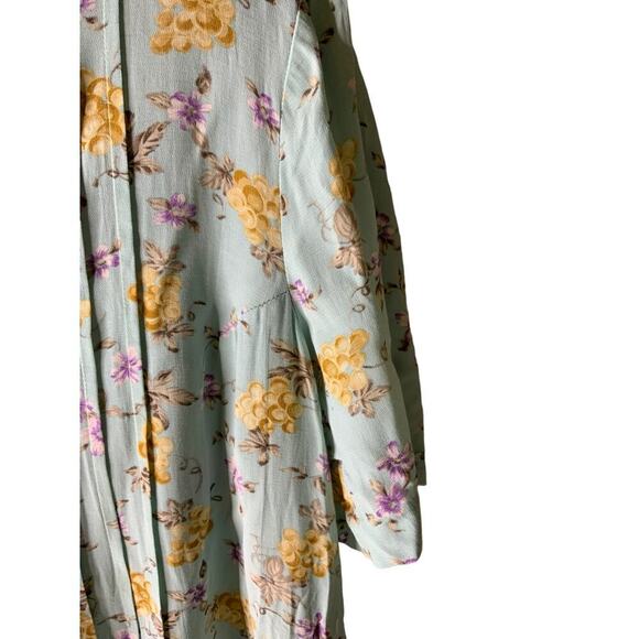 Vintage CDC Floral Dress Size 22 Nightgown Sleepwear Pleated Shoulder Pads - Picture 5 of 9